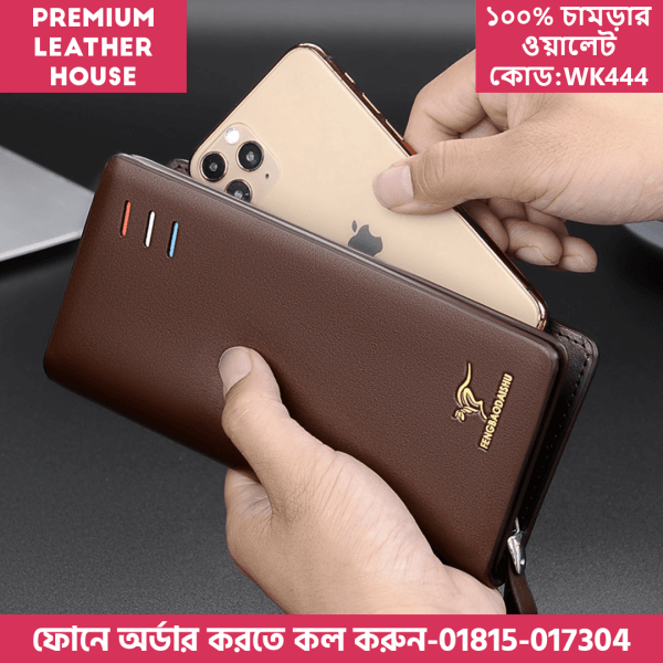 01: WK444-Black| Wallet Men England Style Pu Leather Wallet Leisure Purse Style New Male Cluth Wallets Long Coin Purse Card Holders - Image 4