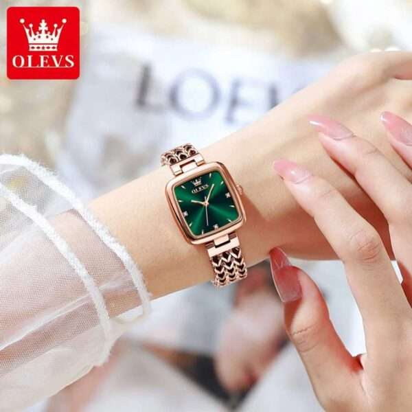 OLEVS 9951 Full Golden | Elegant Women's Watch Trend Waterproof Simple Atmosphere Stainless Steel Quartz Wrist watch Original Certification - Image 3